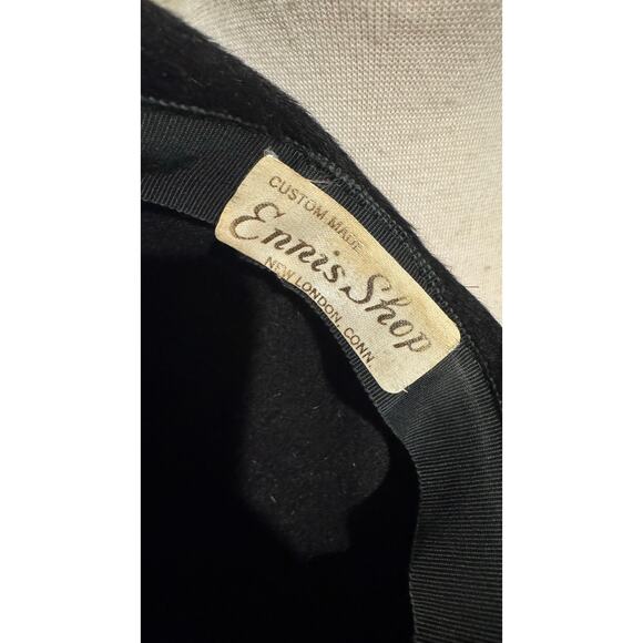 American Vintage Ennis Shop Black Hat Bow Accent body made it Italy by Brigitte